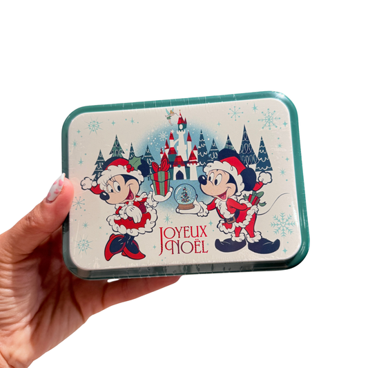 Caja lata de caramelos Navidad Mickey Minnie Mouse Disneyland Paris