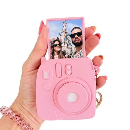 Llavero Personalizado Cámara Polaroid con foto 3D