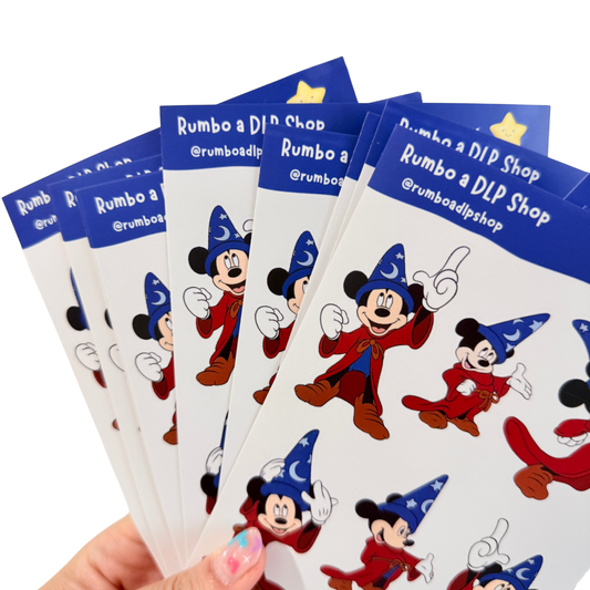 Hoja de pegatinas Fantasy Mickey