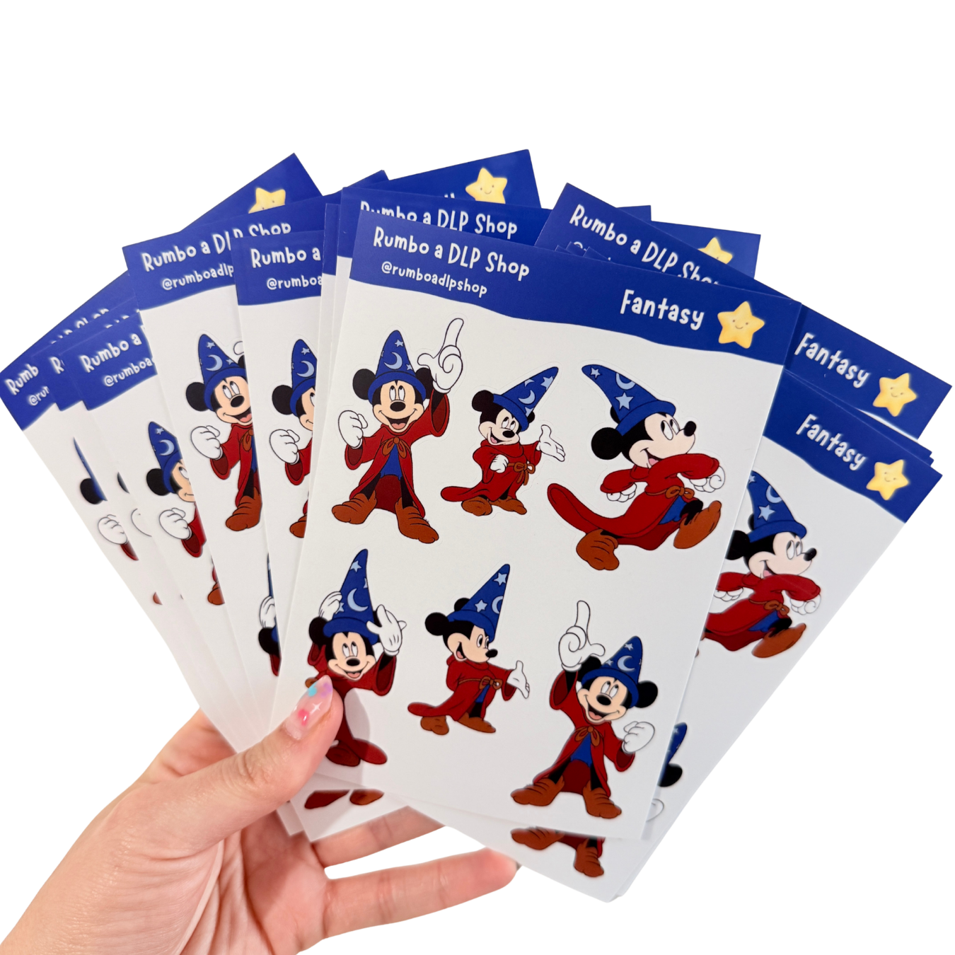 Hoja de pegatinas Fantasy Mickey