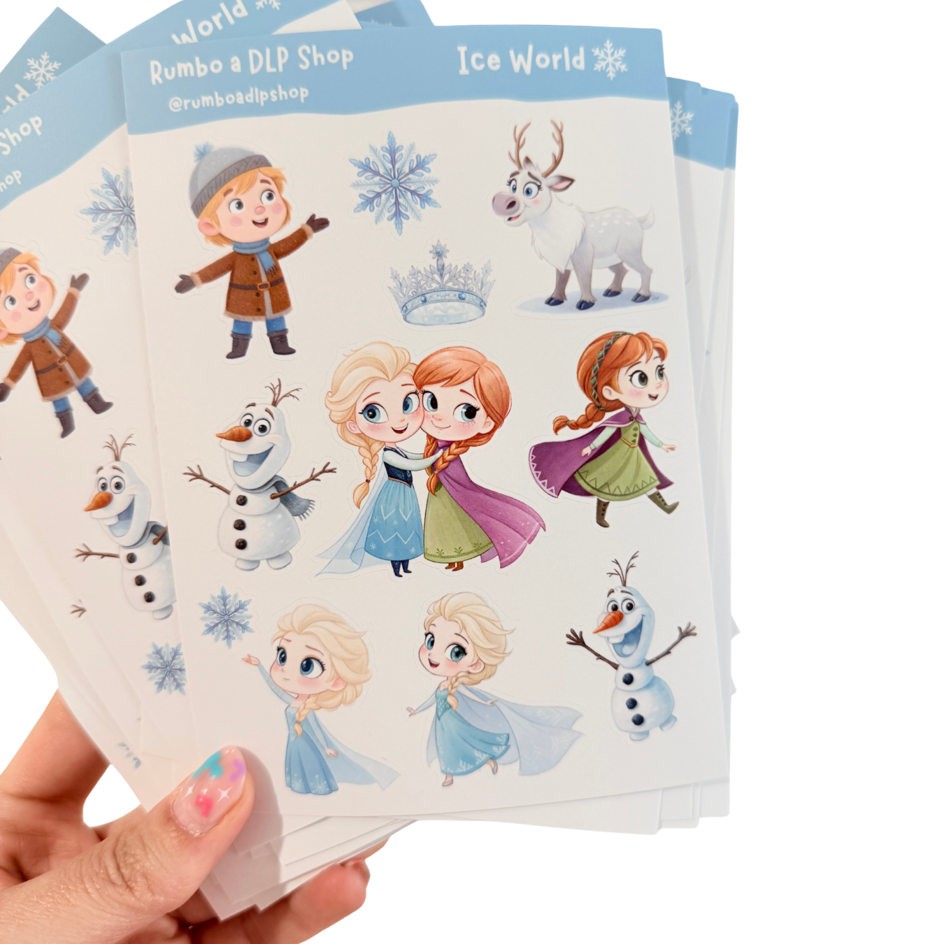 Hoja de pegatinas Ice World Frozen
