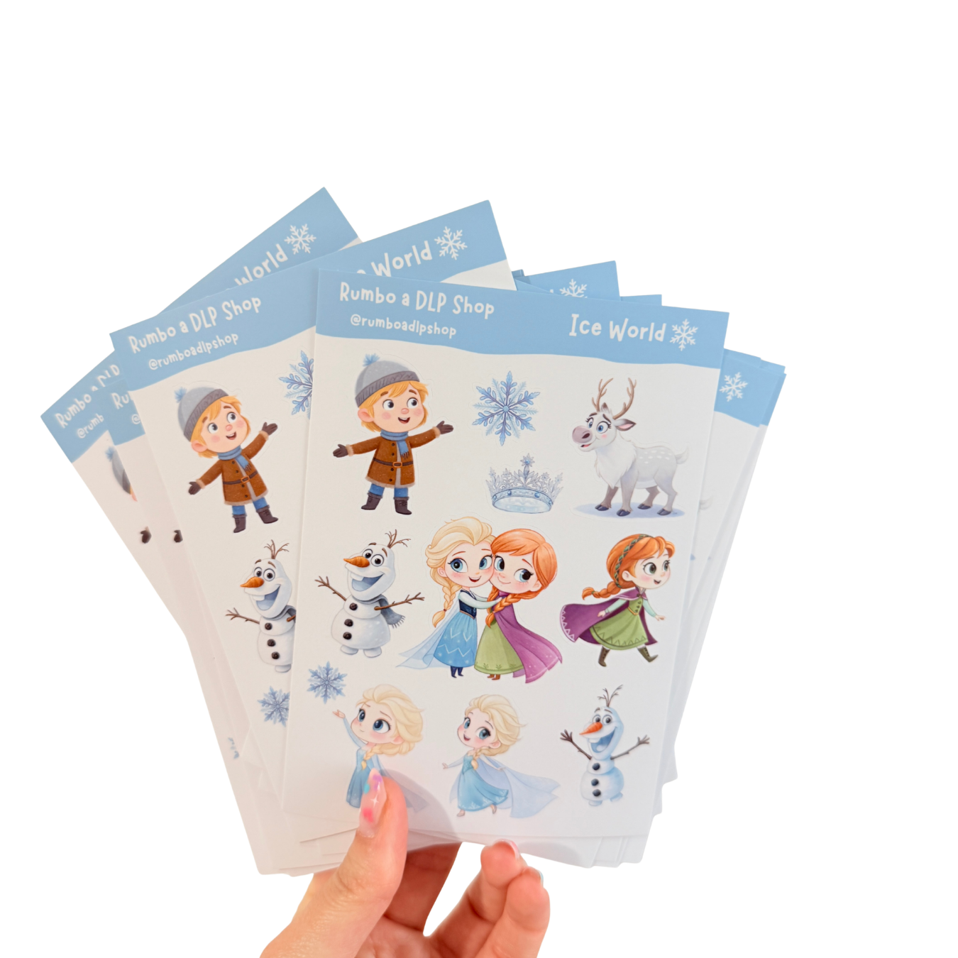 Hoja de pegatinas Ice World Frozen