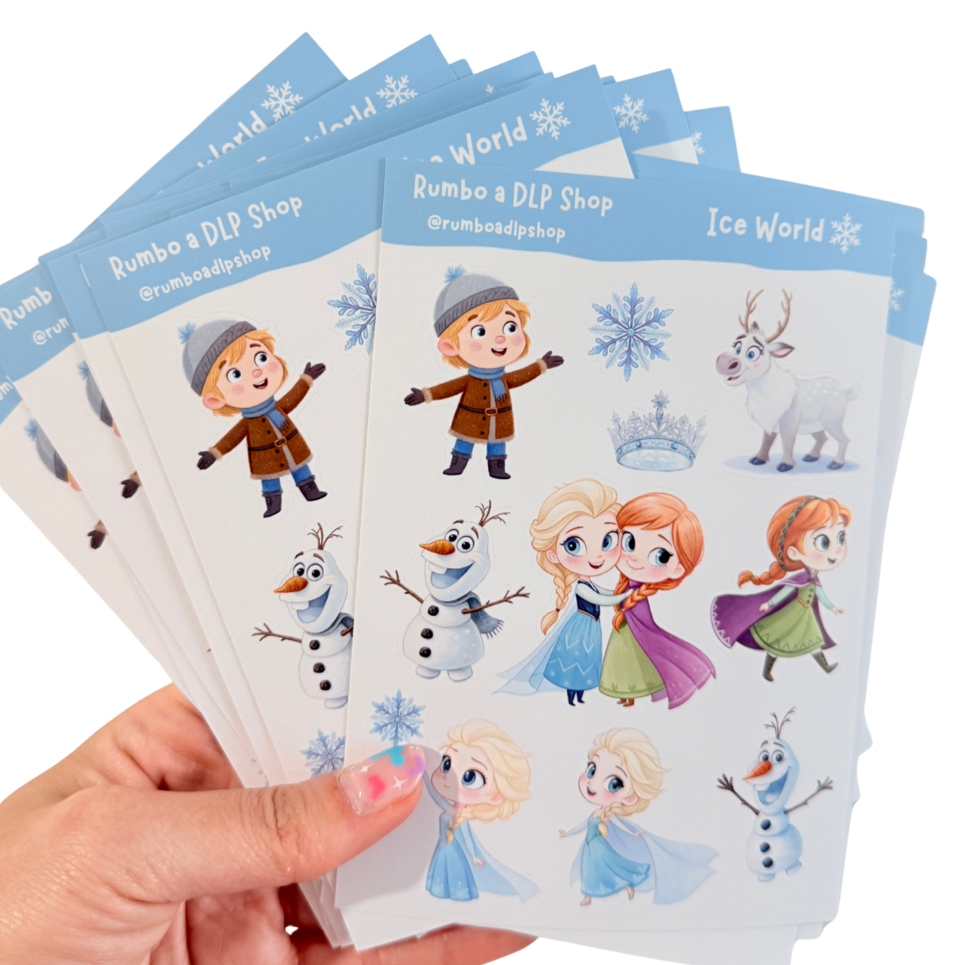 Hoja de pegatinas Ice World Frozen