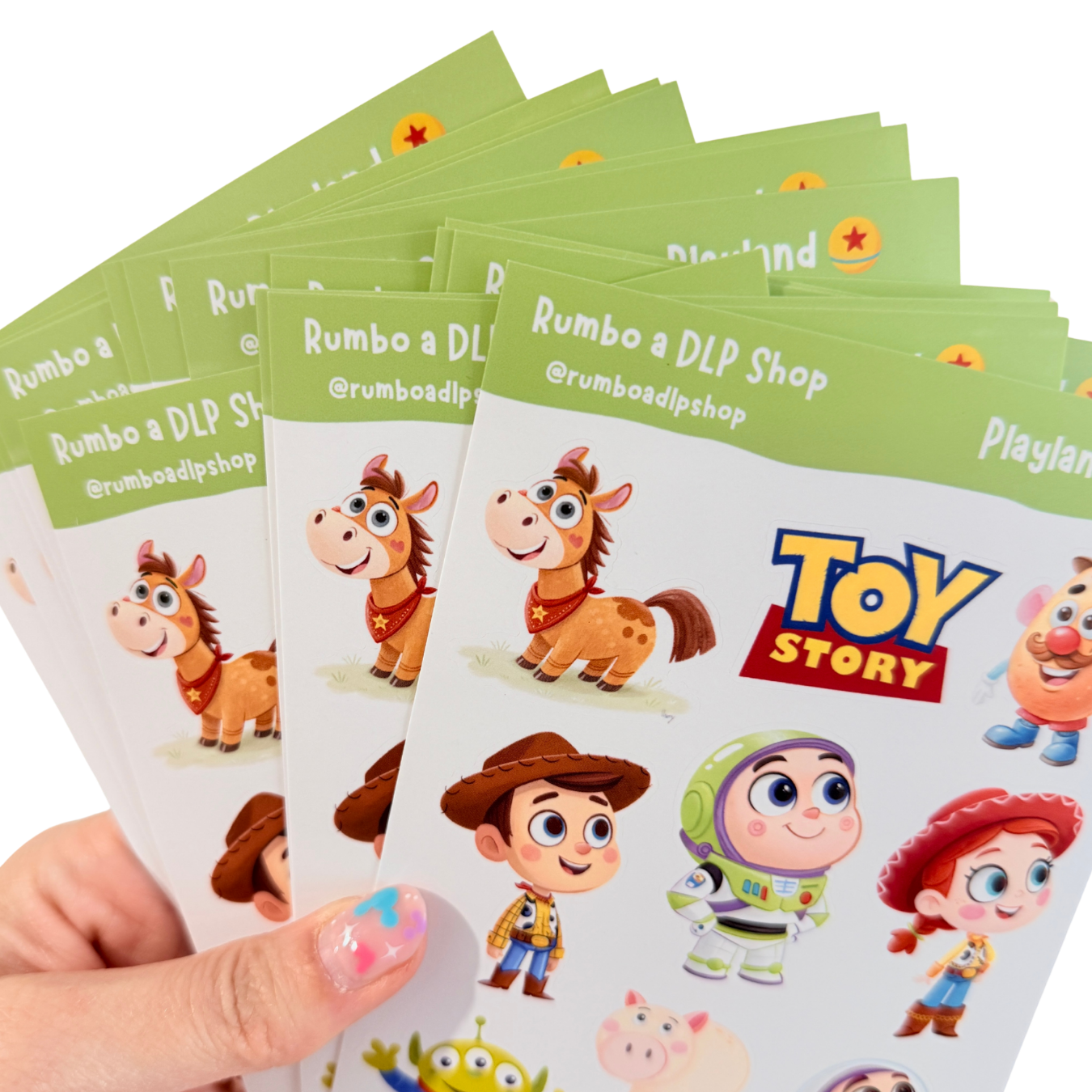 Hoja de pegatinas Playland Toys