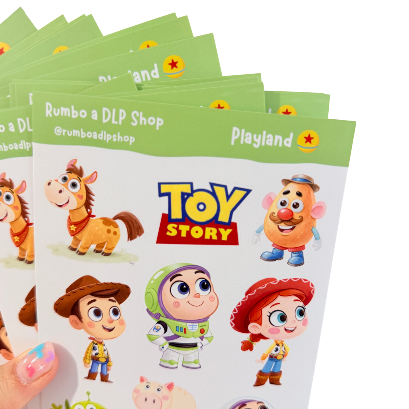 Hoja de pegatinas Playland Toys