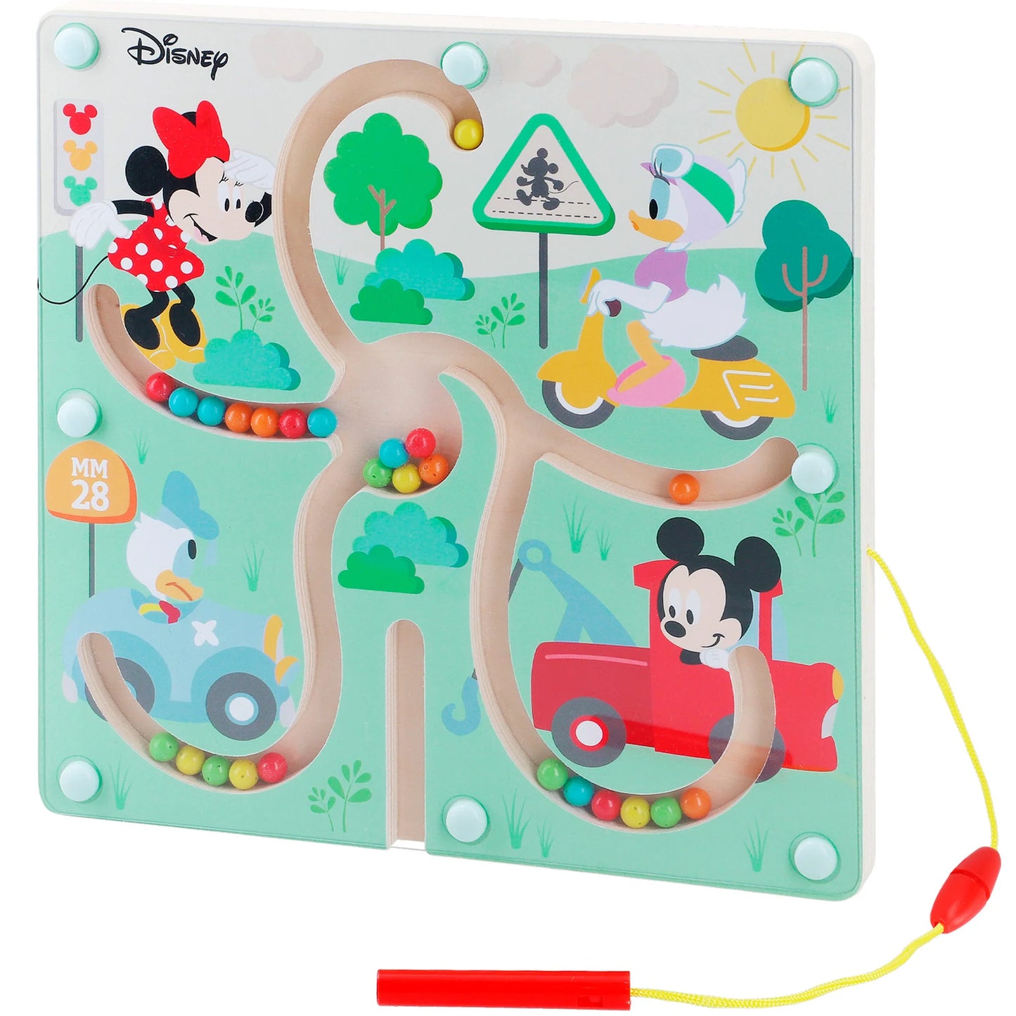 Laberinto magnetico Baby Mickey Minnie Disney madera