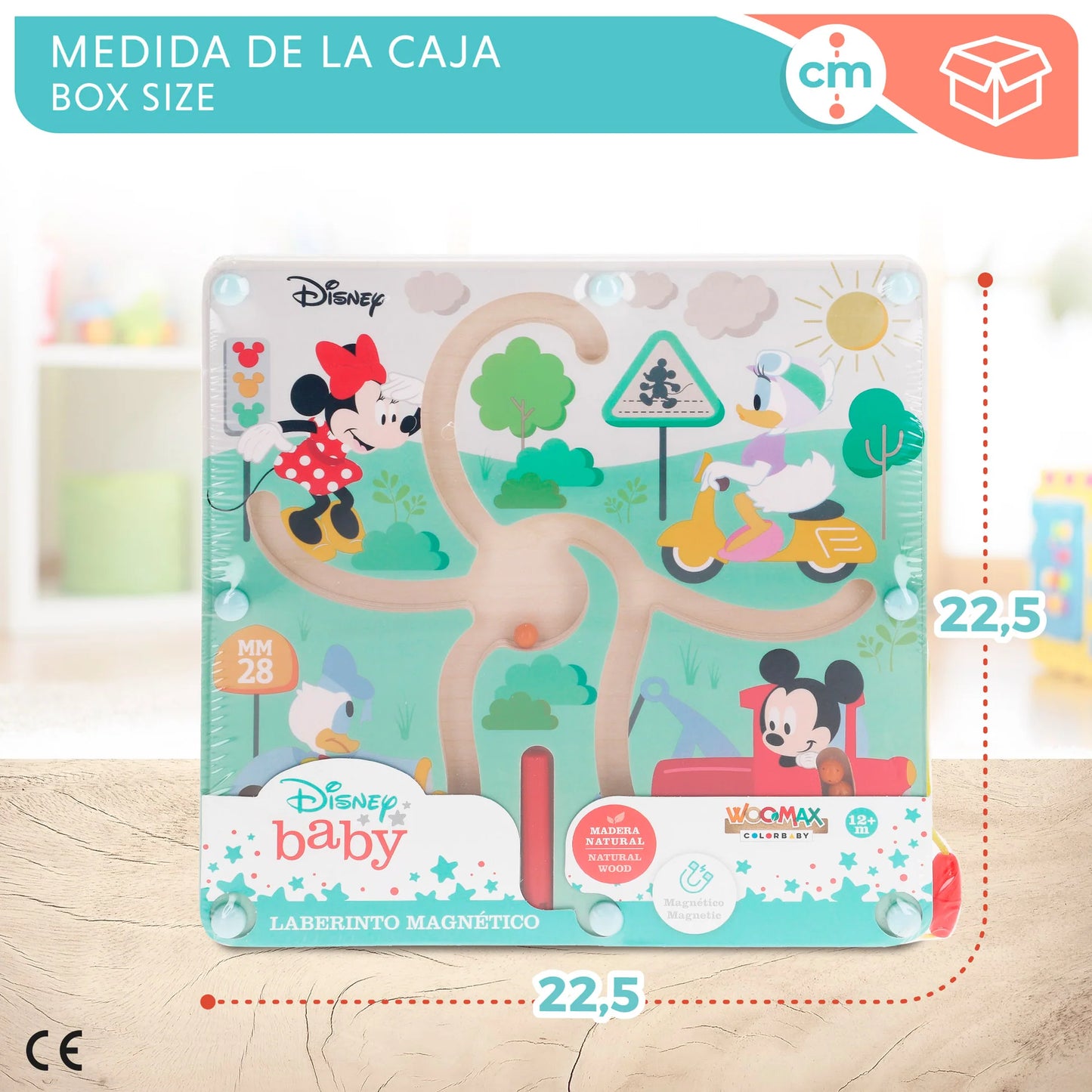 Laberinto magnetico Baby Mickey Minnie Disney madera