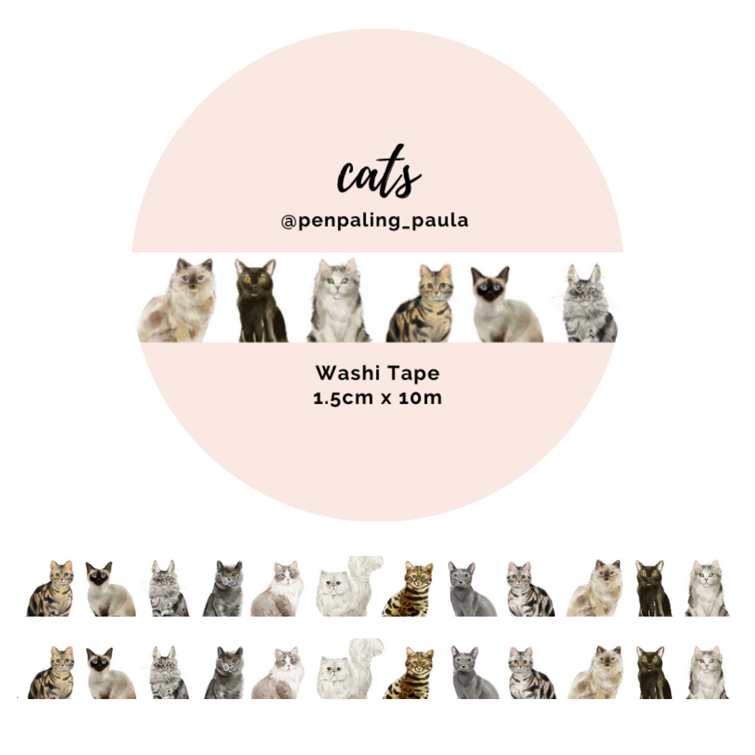 Washi tape Gatos