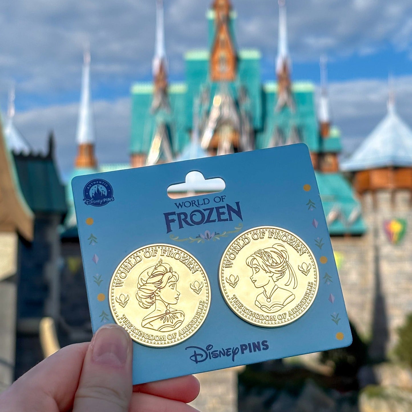 Set pines monedas World of Frozen Elsa y Anna Disneyland Paris