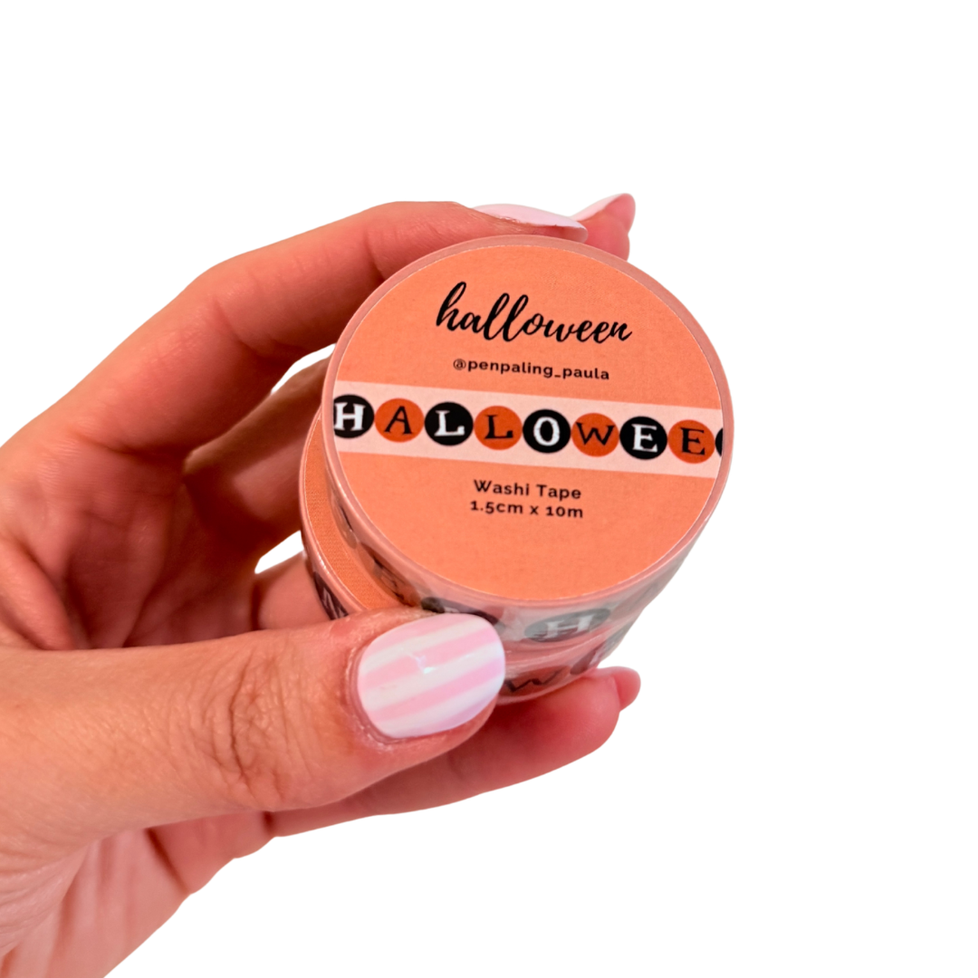 Washi tape Halloween Letras