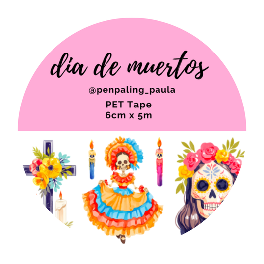PET Tape precortada Dia de Muertos