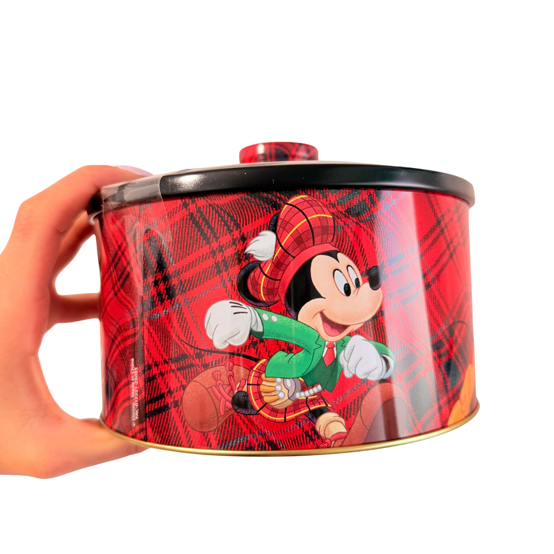 Caja lata metal Mickey Mouse y amigos Escocesa Disneyland Paris