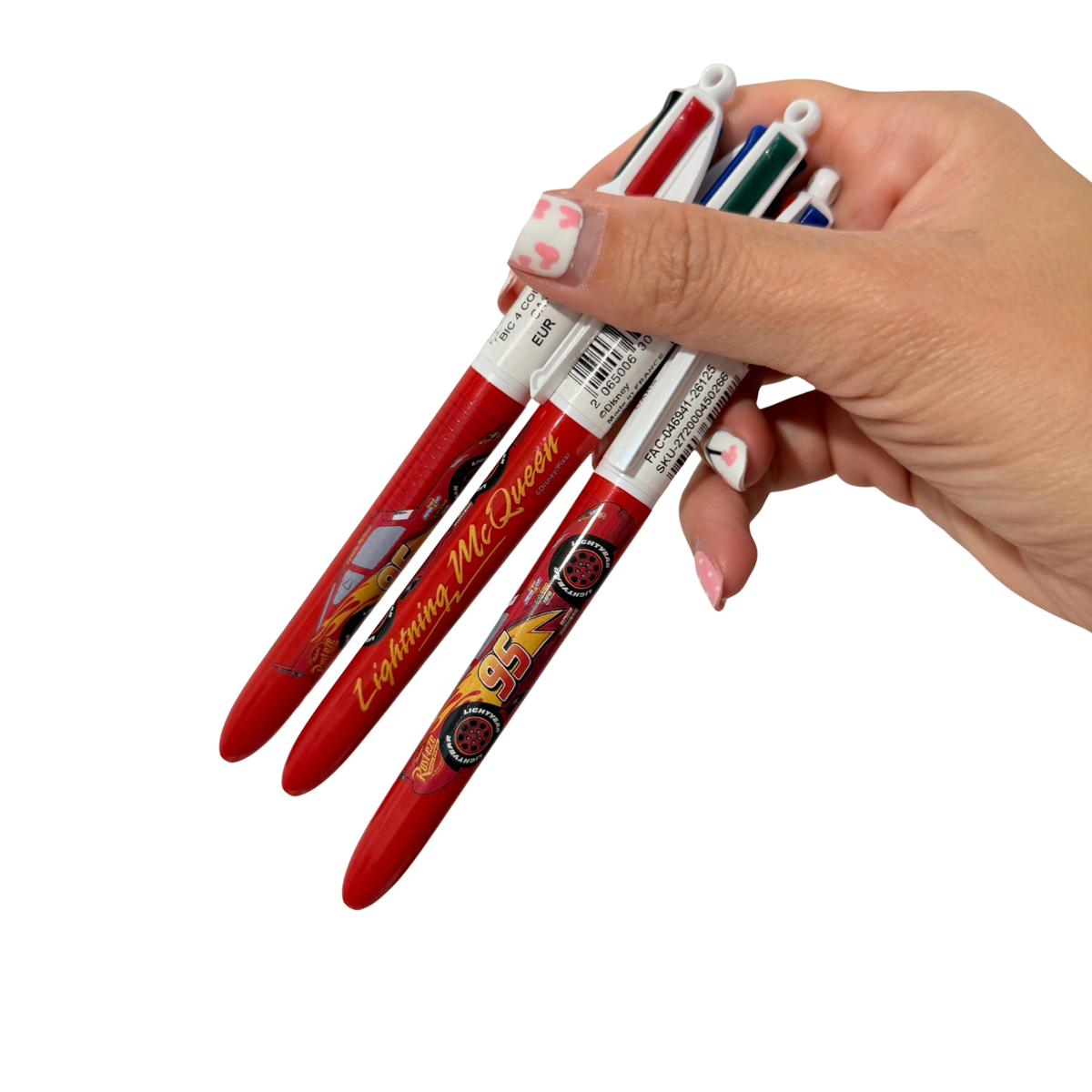 Bolígrafo Bic 4 Colores Cars Rayo McQueen Pixar Disneyland París