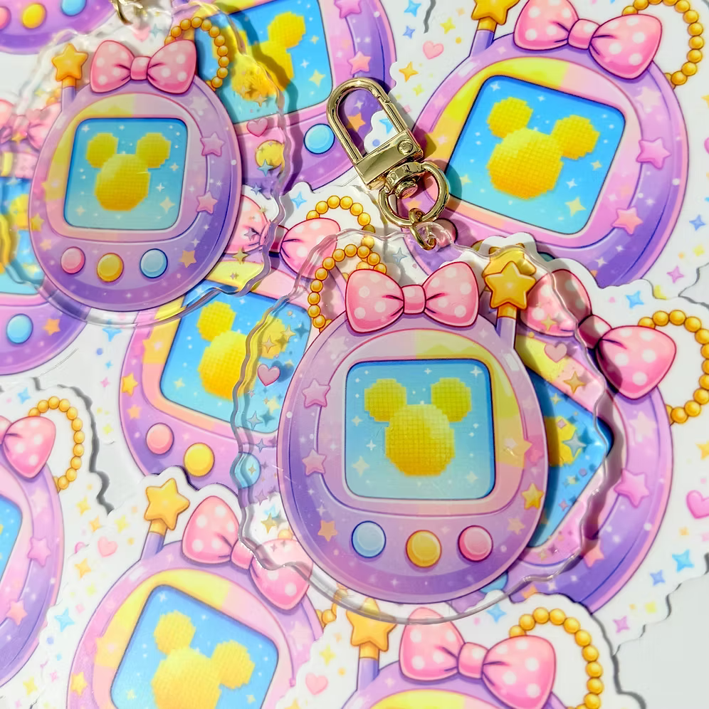 Llavero y pegatina Tamagotchi Lazo Mickey