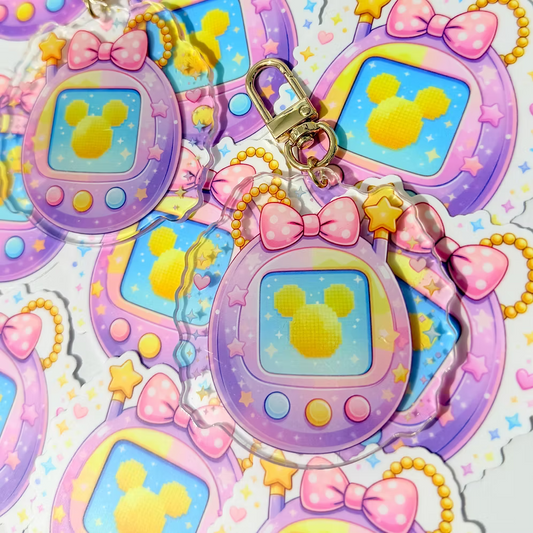 Llavero y pegatina Tamagotchi Lazo Mickey