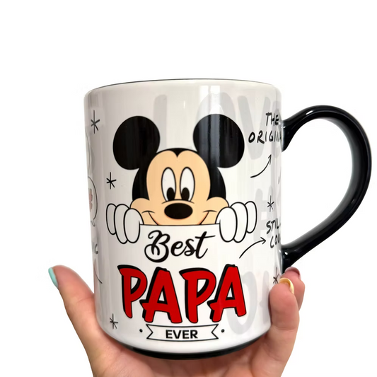 Taza Mickey Mouse Best Papa Castillo Disneyland Paris