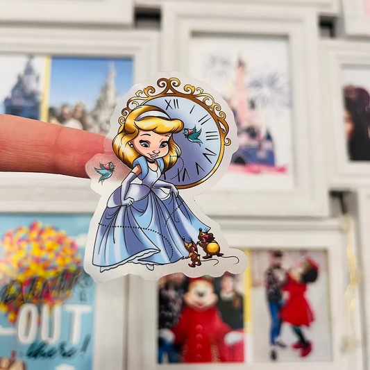 Pegatina transparente Little Princess Cenicienta