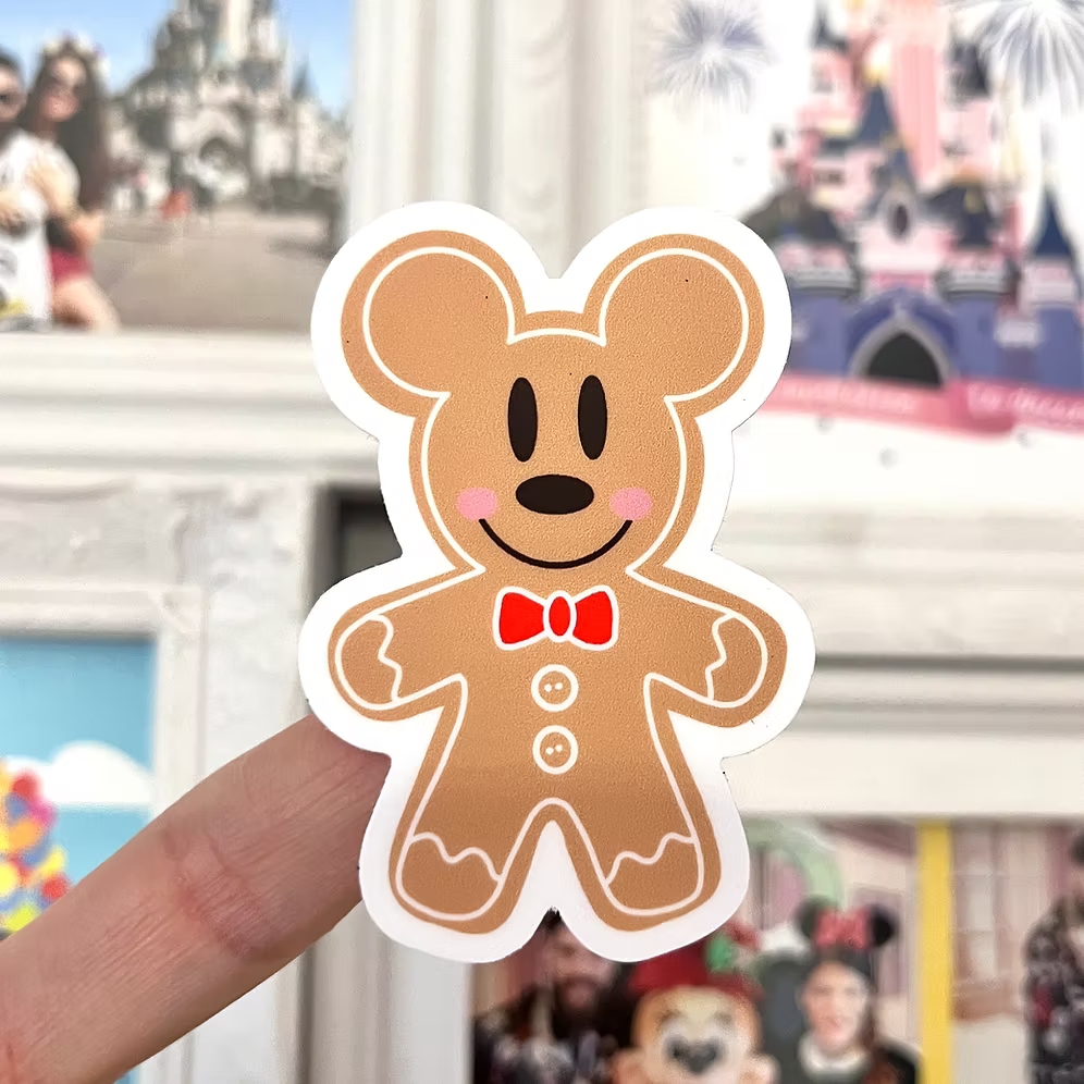 Pegatina Galleta de Jengibre Mickey Mouse Navidad