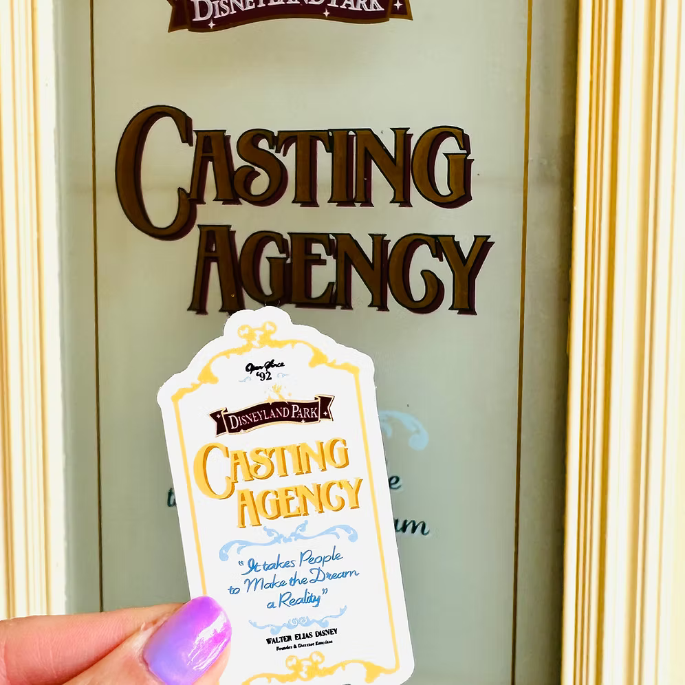 Pegatina Puerta Casting Agency Disneyland Park