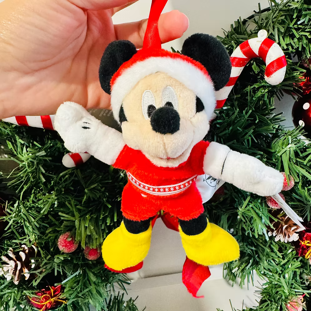 Peluche Adorno Mickey Mouse Navidad Disneyland Paris