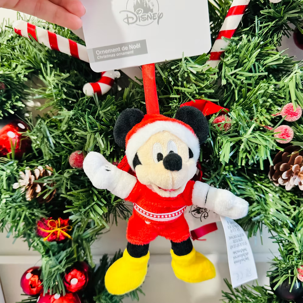 Peluche Adorno Mickey Mouse Navidad Disneyland Paris