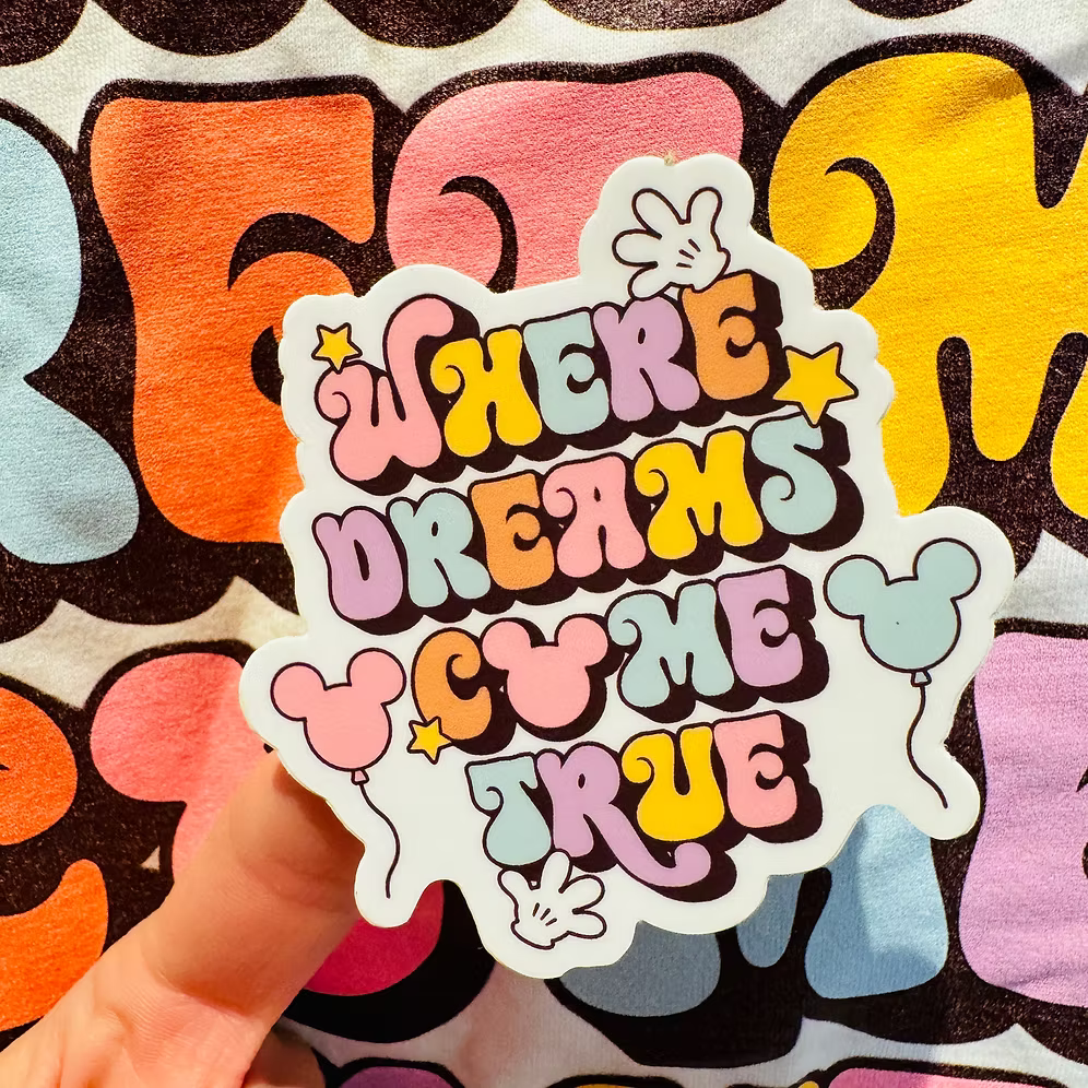 Pegatina Where Dreams Come True Mickey Mouse