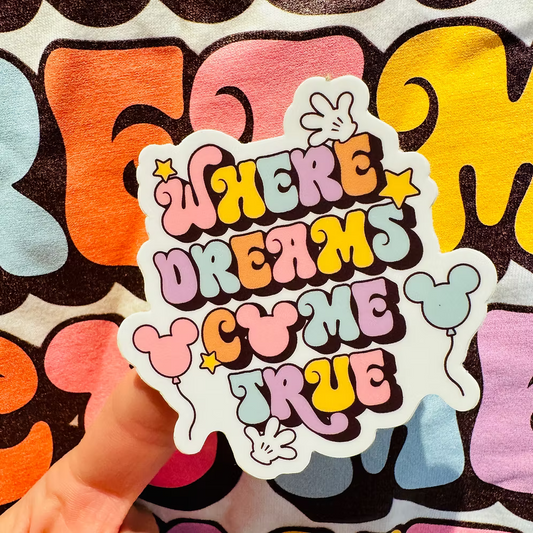 Pegatina Where Dreams Come True Mickey Mouse