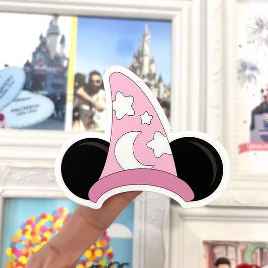 Pegatina Gorro rosa con orejas Mickey Mouse