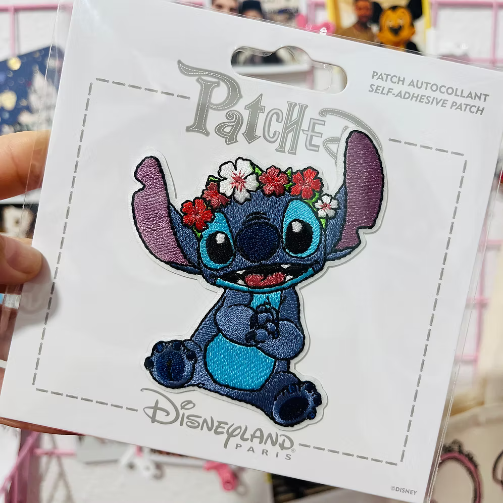 Parche Stitch diadema flores Disneyland Paris