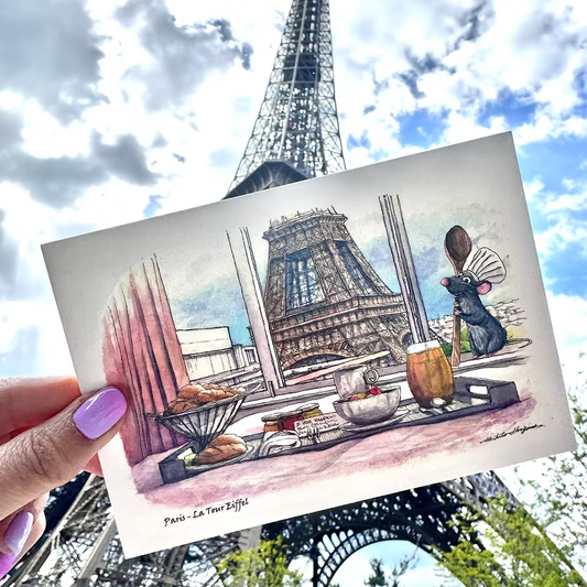 Postal Remy en Paris Ratatouille