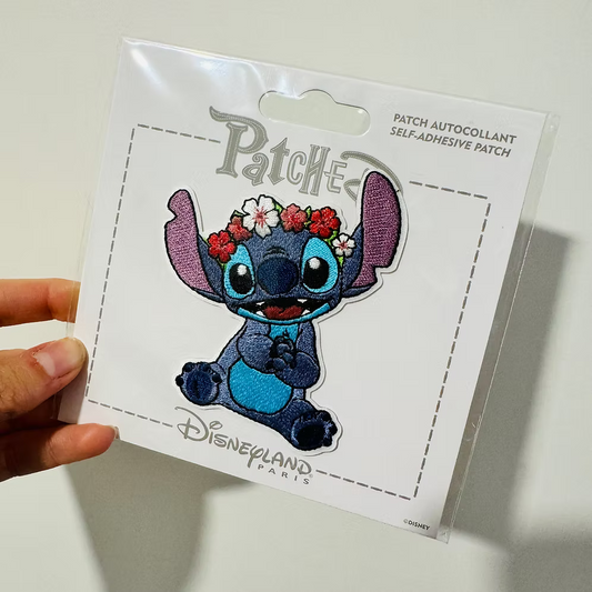 Parche Stitch diadema flores Disneyland Paris