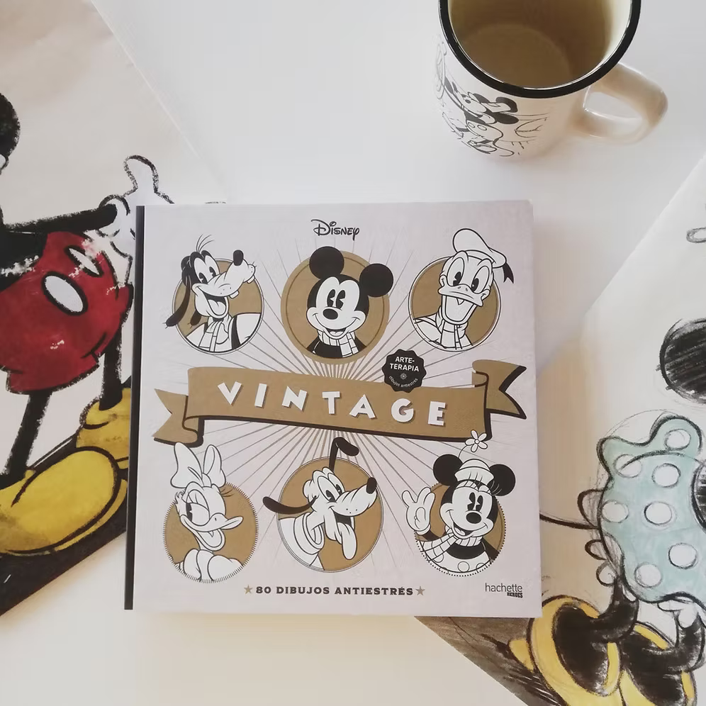 Libro para colorear Disney Vintage Arteterapia