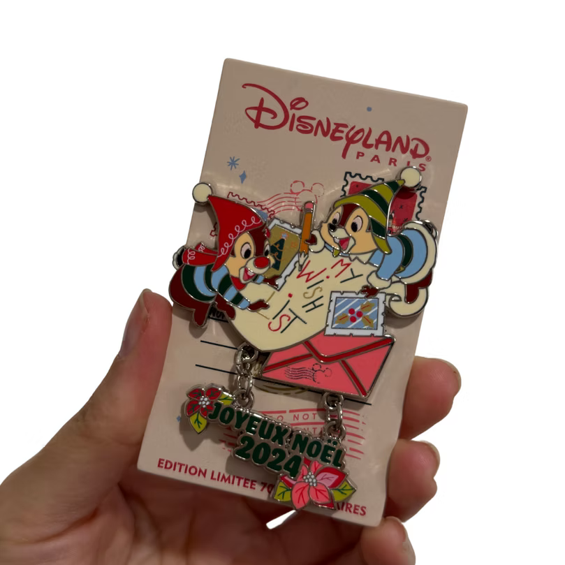 Pin Navidad Chip y Chop Disneyland Paris