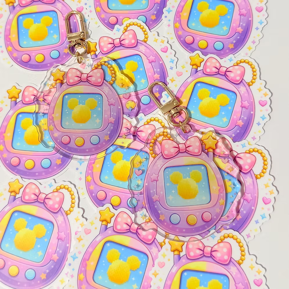 Llavero y pegatina Tamagotchi Lazo Mickey
