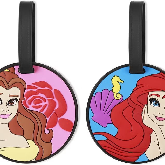 Set 2 Etiquetas Equipaje Ariel Sirenita Bella Disney