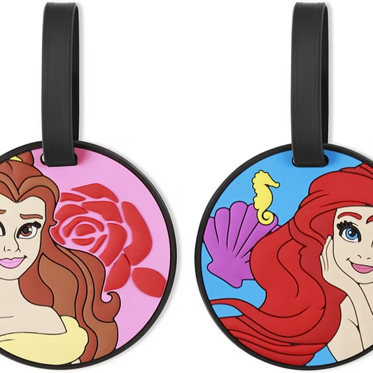 Set 2 Etiquetas Equipaje Ariel Sirenita Bella Disney