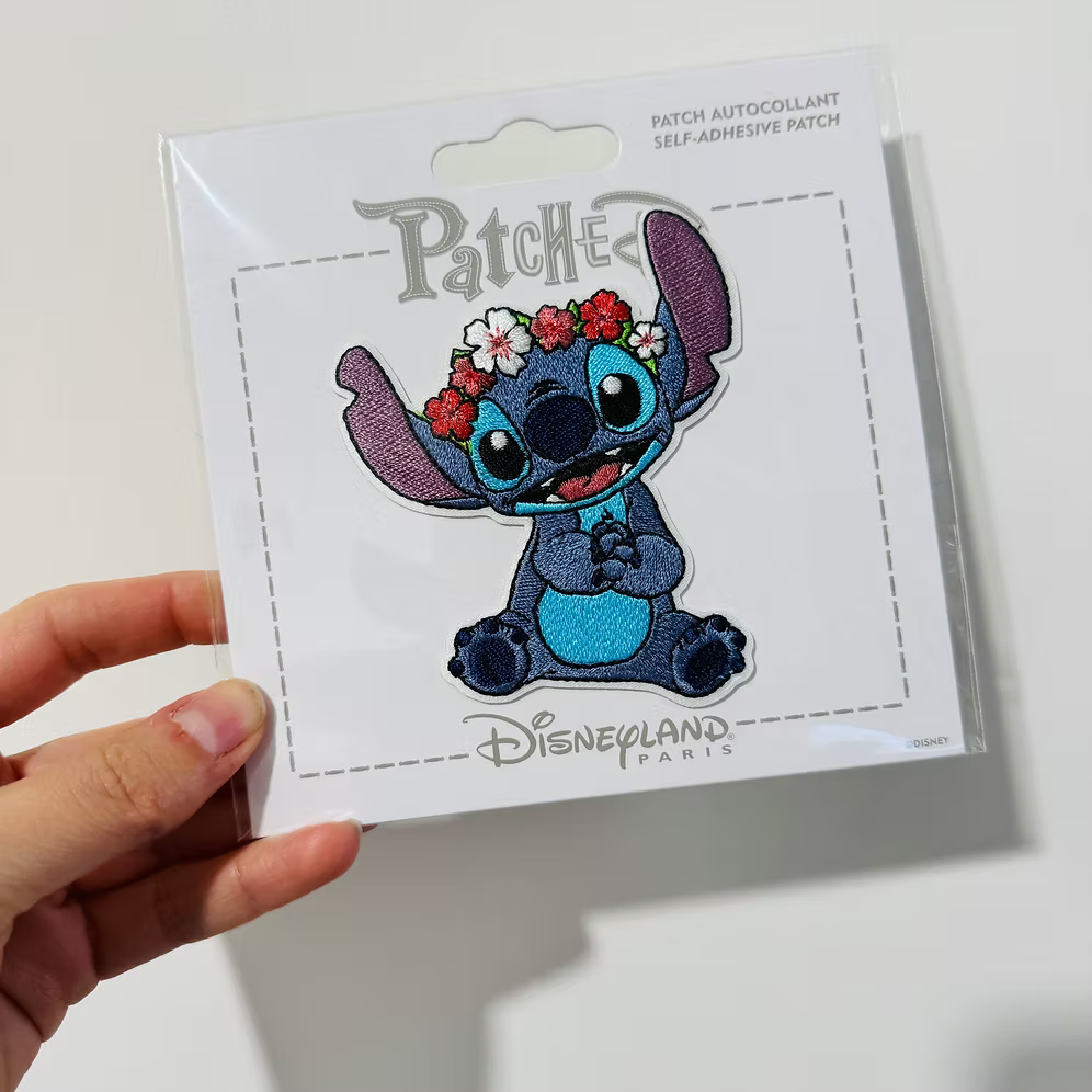 Parche Stitch diadema flores Disneyland Paris