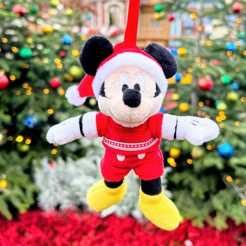 Peluche Adorno Mickey Mouse Navidad Disneyland Paris