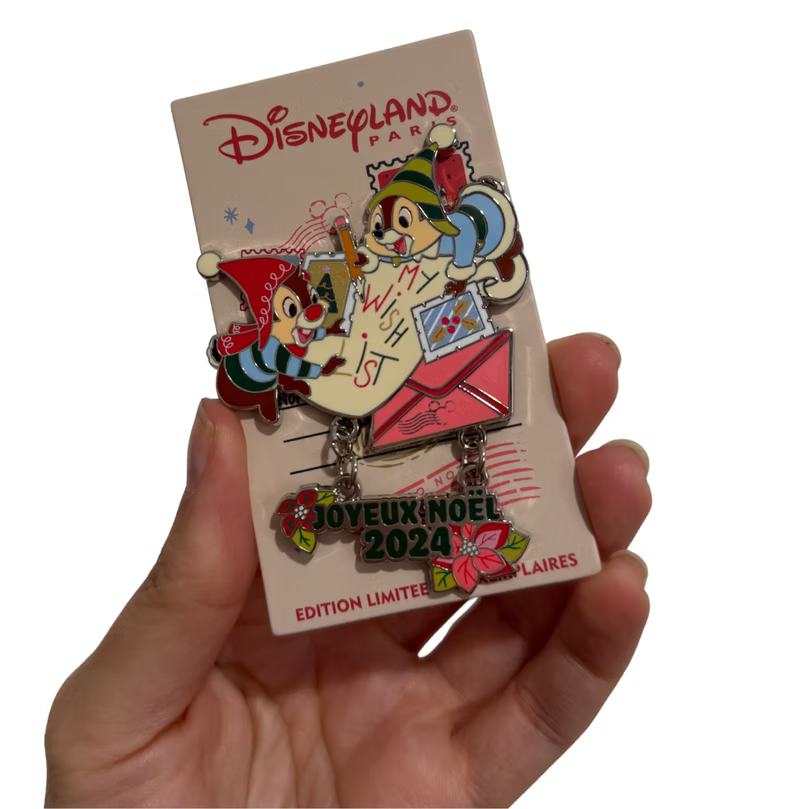 Pin Navidad Chip y Chop Disneyland Paris