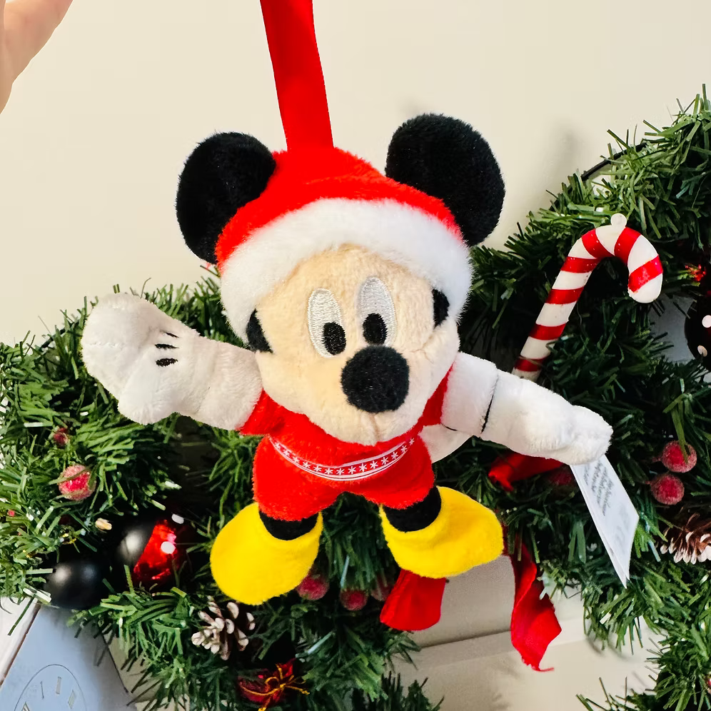 Peluche Adorno Mickey Mouse Navidad Disneyland Paris