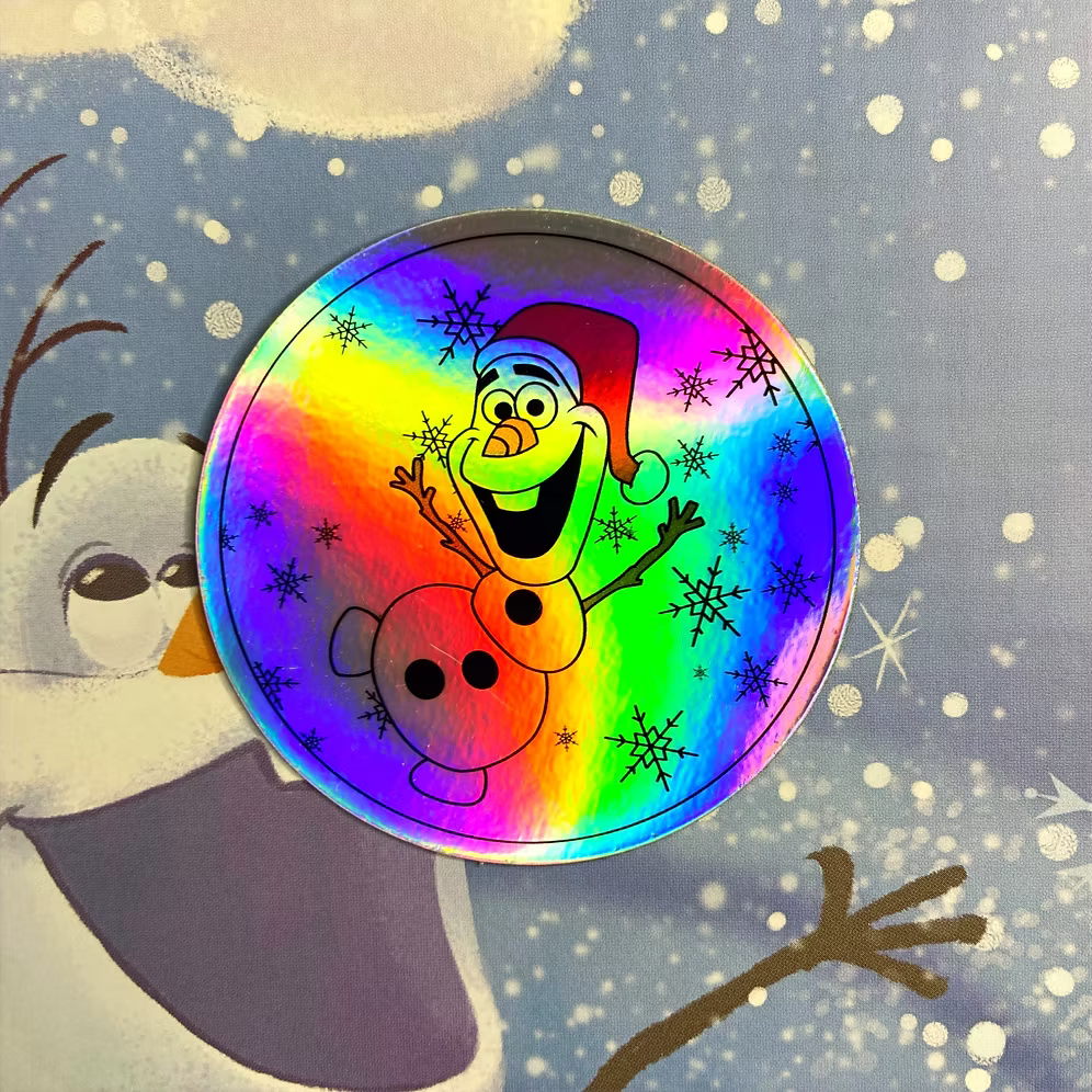 Pegatina holografica Olaf Frozen