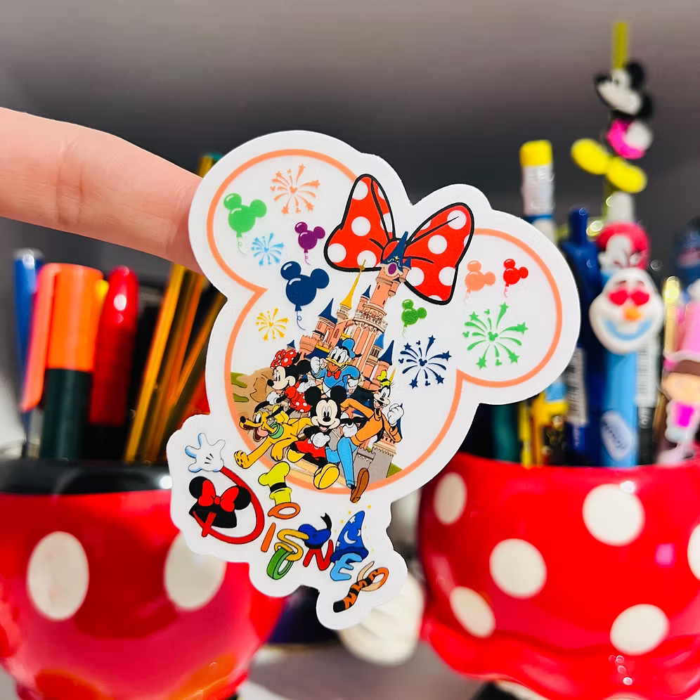 Pegatina transparente Mickey Mouse Minnie Park Day with Friends DLP