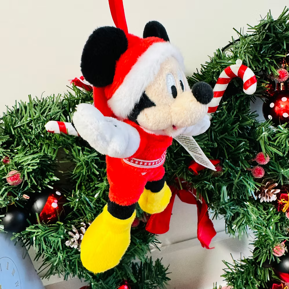 Peluche Adorno Mickey Mouse Navidad Disneyland Paris