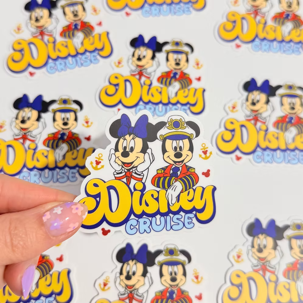 Pegatina Capitanes del Barco Mickey Minnie