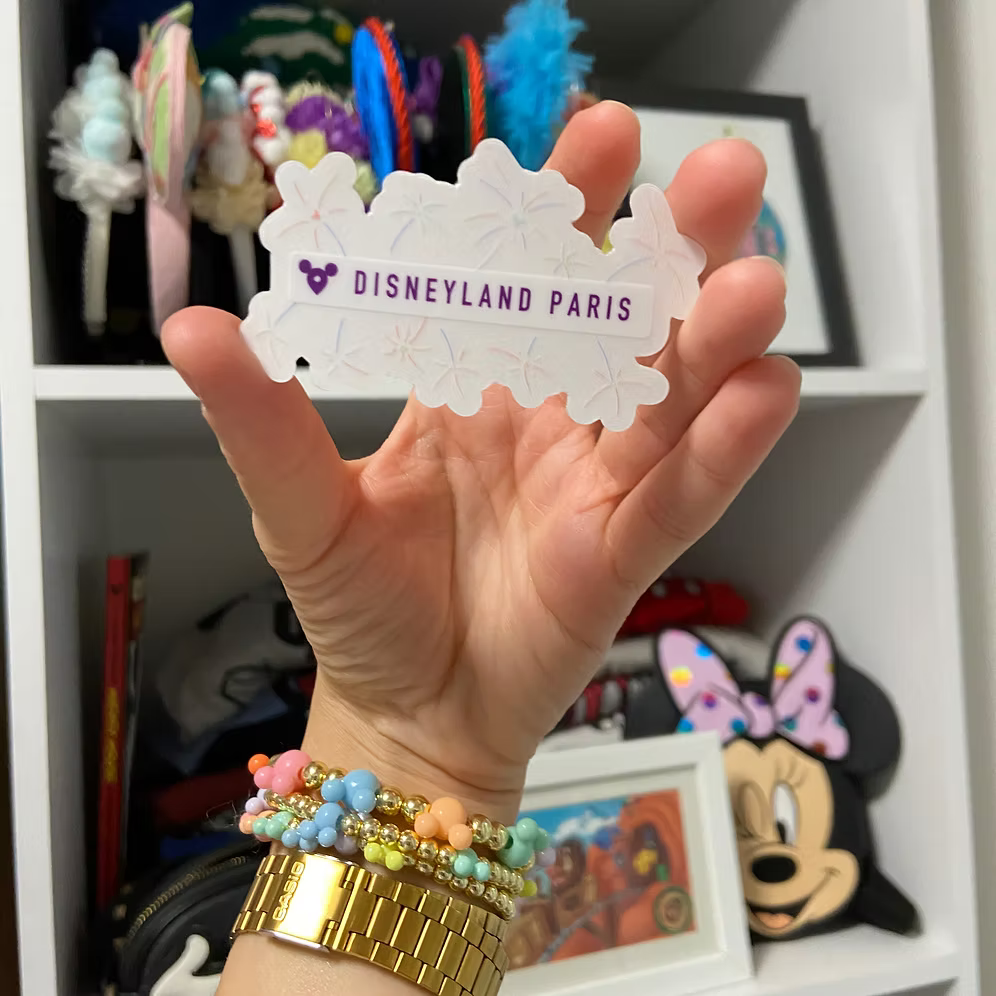 Pegatina transparente ubicación Disneyland Paris map