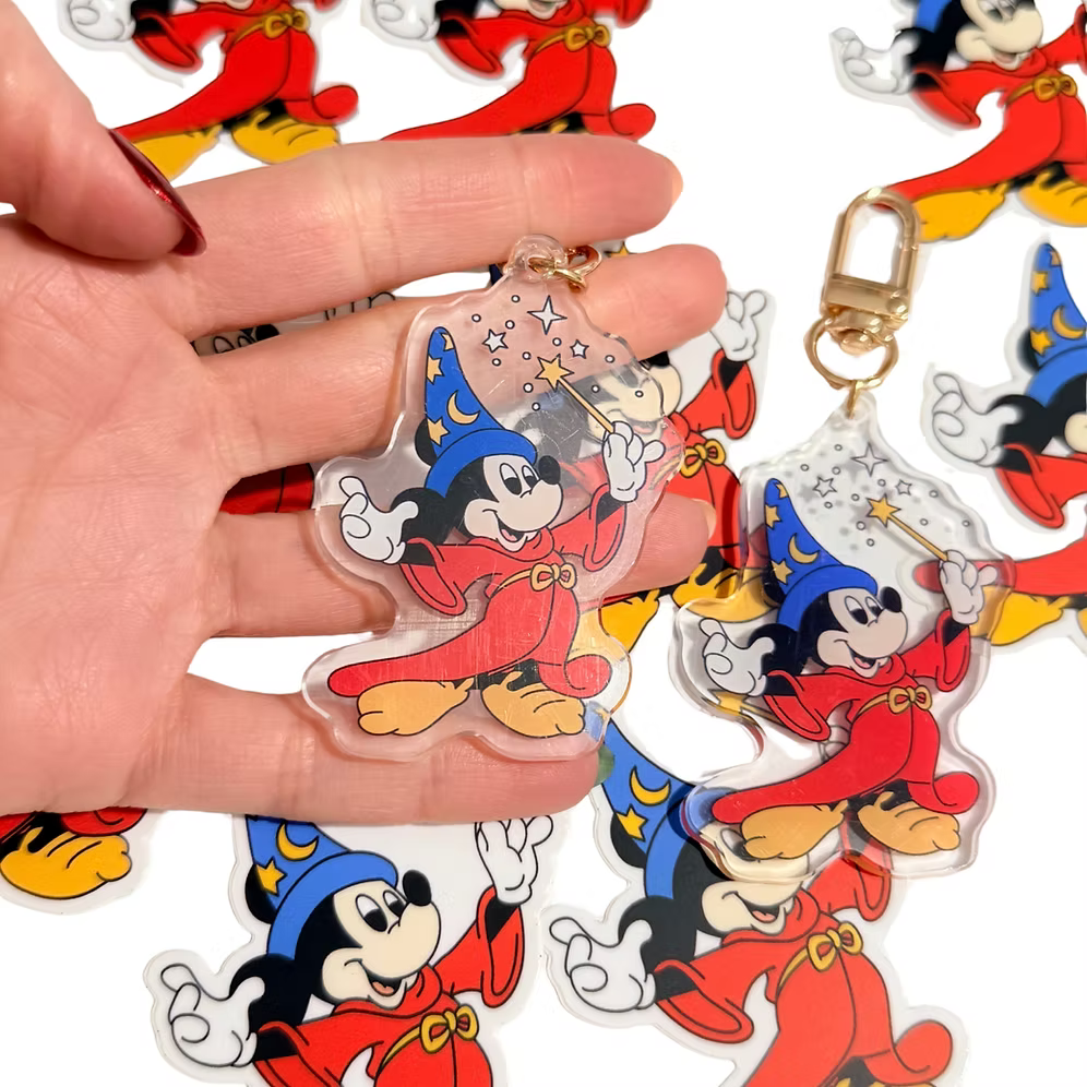 Llavero y pegatina Mickey Mago Fantasia