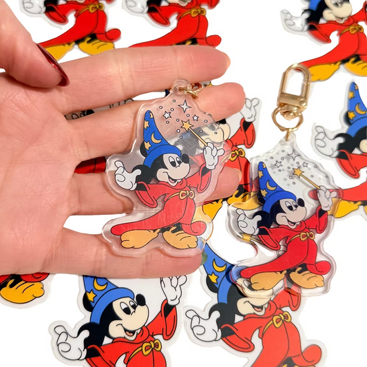 Llavero y pegatina Mickey Mago Fantasia