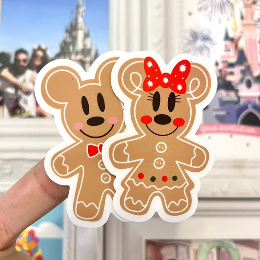 Pegatina Galleta de Jengibre Mickey Mouse Navidad