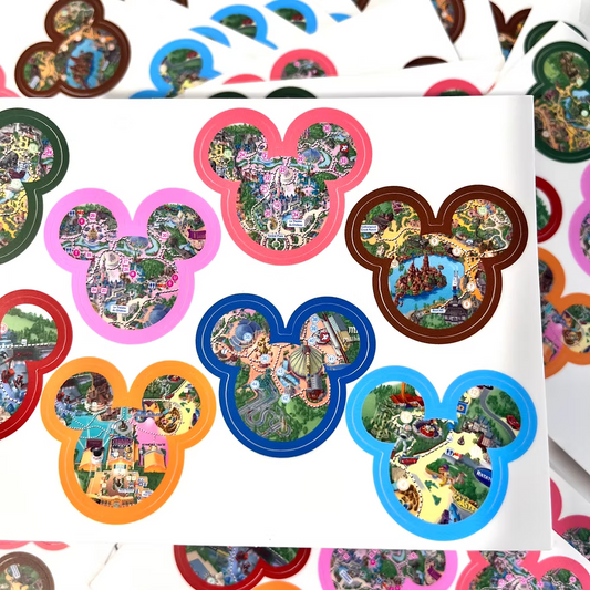 Hoja de Pegatinas Disneyland Paris maps