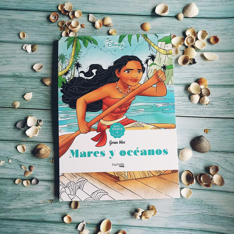 Libro para colorear Mares y océanos Disney Arteterapia